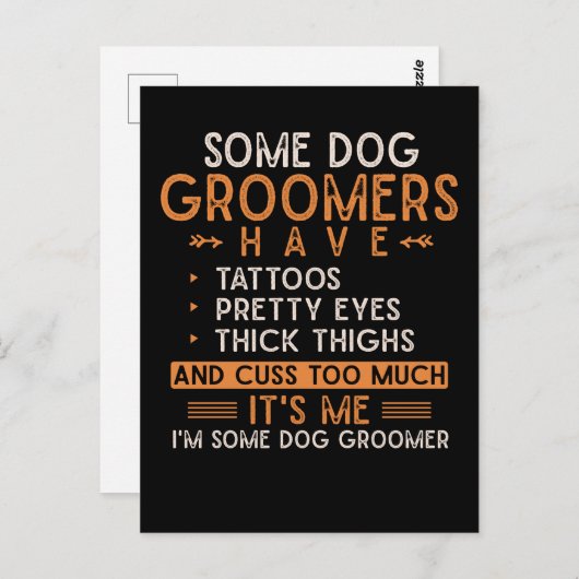 Hunde wachsen Tiere Tattooid Hund Groomer Postkarte (Vorne/Hinten)