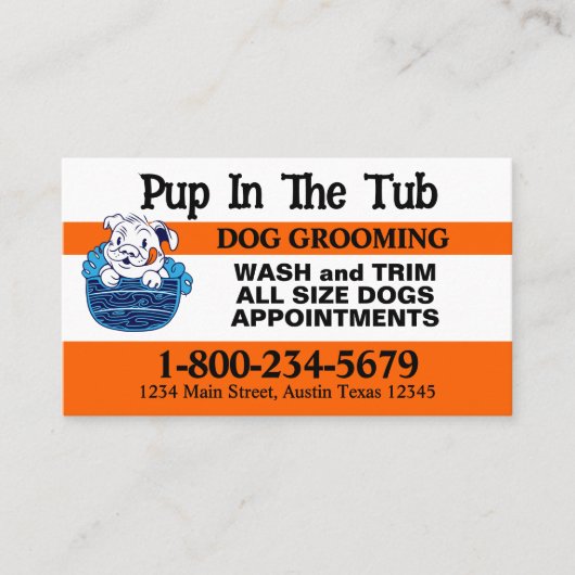 Hunde wachsen visitenkarte (Vorderseite)