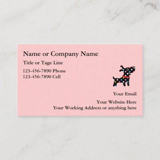 Hunde wachsen Visitenkarten Visitenkarte (Rückseite)