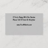 Hunde wachsen Visitenkarten Visitenkarte (Rückseite)