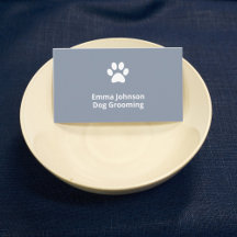 Hunde wachsen | Walking dusty Blue Business Card
