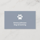 Hunde wachsen | Walking dusty Blue Business Card Visitenkarte (Vorderseite)