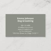 Hunde wachsen | zu Fuß staubige, graue Visitenkart Visitenkarte (Rückseite)