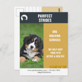 Hunde Walker Business Marketing Postkarte (Vorne/Hinten)