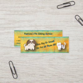 Hunde Walker Cat Pet Sitter Service Modern Mini Visitenkarte