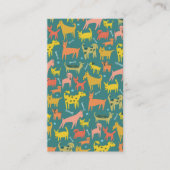 Hunde Walker Groomer Farbige Hunde Welpen Visitenkarte (Vorderseite)