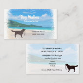 Hunde Walker/Haustiere Sitter Beach Nature Busines Visitenkarte (Vorne/Hinten)