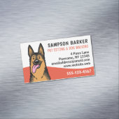Hunde Walker Haustiere sitzen deutsche Hirten Tier Magnetische Visitenkarte (Beispiel)