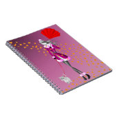 Hunde Walker Herbst bleibt rosa Notizblock (Rechte Seite)