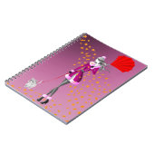 Hunde Walker Herbst bleibt rosa Notizblock (Linke Seite)