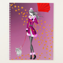Hunde Walker Herbst bleibt rosa