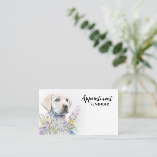 Hunde Walker Labrador Puppy Pet Sitter Business Terminkarte (Stehend Vorderseite)