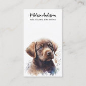 Hunde Walker Pet Care Welpe Labor Retriever Visitenkarte (Vorderseite)