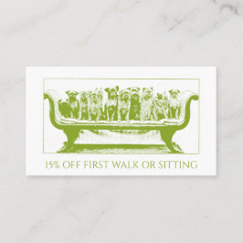 Hunde Walker Sitter Hunde in einer Reihe Rabattkarte