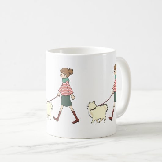 Hunde Walker-Tasse Kaffeetasse (VorderseiteRechts)
