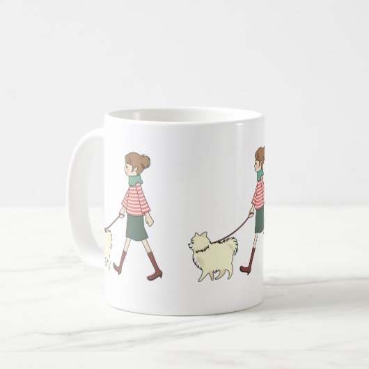 Hunde Walker-Tasse Kaffeetasse (Vorderseite Links)