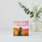 Hunde Walker und Hunde Abenteuer texturiert Glühen Quadratische Visitenkarte (Stehend Vorderseite)