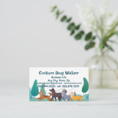 Hunde Walker Walking Pet Services Visitenkarte (Stehend Vorderseite)