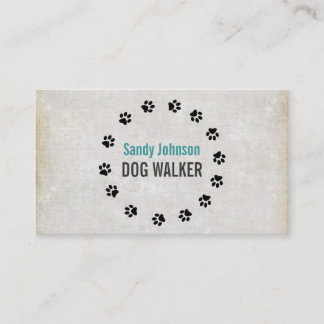 Hunde Walker Walking Pet Sitting Services Business Visitenkarte