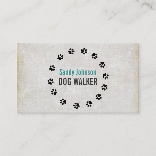 Hunde Walker Walking Pet Sitting Services Business Visitenkarte (Vorderseite)