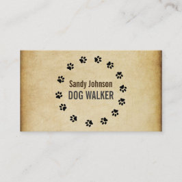 Hunde Walker Walking Pet Sitting Services Business Visitenkarte