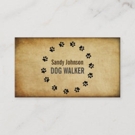 Hunde Walker Walking Pet Sitting Services Business Visitenkarte