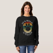 Hunde Walker Wandern Sitting Hunde Niedlich Retro Sweatshirt (Vorne ganz)