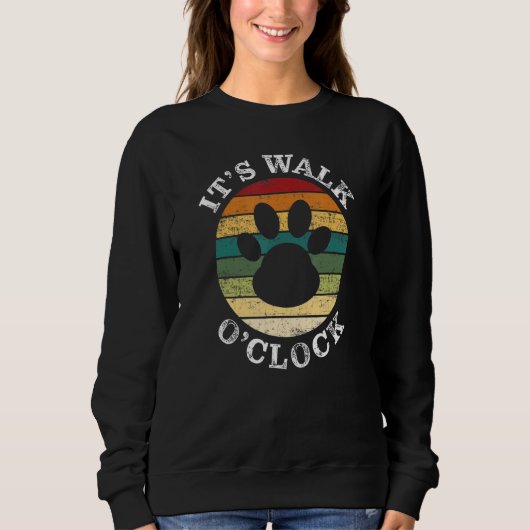 Hunde Walker Wandern Sitting Hunde Niedlich Retro Sweatshirt (Vorderseite)