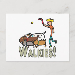 Hunde Walkies Postkarte