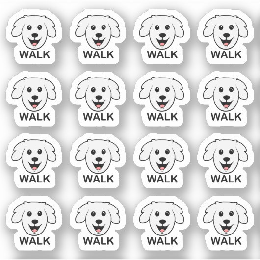 Hunde Walking Erinnerung Leash Übung Bujo Planer Aufkleber (Vorderseite)