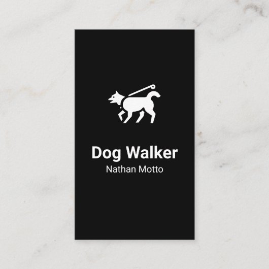 Hunde-Walking-Logo-Visitenkarten Visitenkarte (Vorderseite)