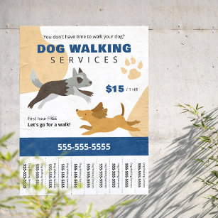 Hunde-Wander-Services-Geschäft abreißen Flyer