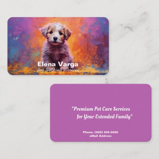 Hunde-Wander-Services-Visitenkarte Visitenkarte (Vorne/Hinten)