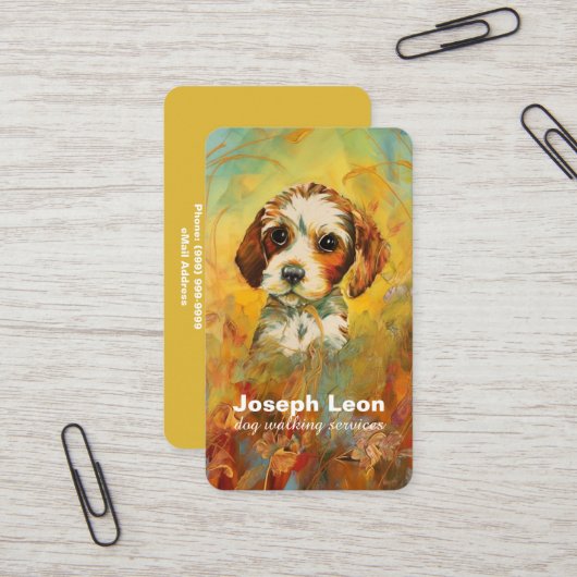 Hunde-Wander-Services-Visitenkarte Visitenkarte (Vorderseite/Rückseite Beispiel)