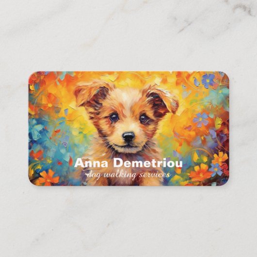 Hunde-Wander-Services-Visitenkarte Visitenkarte (Vorderseite)