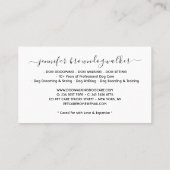 Hunde Wander-Sitting Unterschrift Visitenkarte (Rückseite)