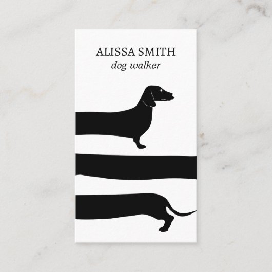 Hunde Wandern Dackel Funny Ästhetisch Visitenkarte (Vorderseite)