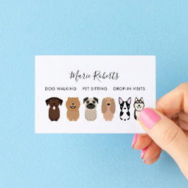 Hunde wandern, Haustiere sitzen, Katzen pflegen, B Visitenkarte