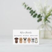 Hunde wandern, Haustiere sitzen, Katzen pflegen, B Visitenkarte (Stehend Vorderseite)