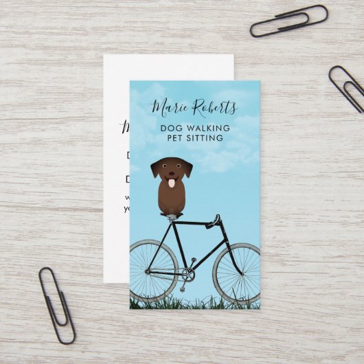 Hunde wandern, Haustiere sitzen, Katzen pflegen, B Visitenkarte (Vorderseite/Rückseite Beispiel)