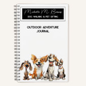 Hunde Wandern im Adventure Journal Notizblock (Vorderseite)