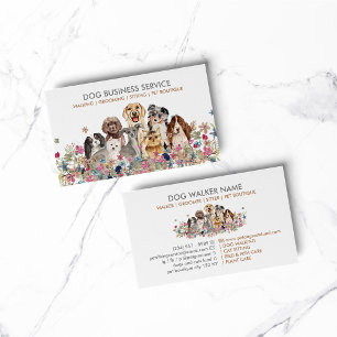 Hunde Wandern Sitzen Service elegant Visitenkarte