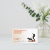Hunde Wanderung Haustiere Sitzplatz Visitenkarte (Stehend Vorderseite)