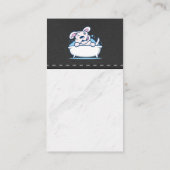 Hunde Wash | Leder Visitenkarte (Rückseite)