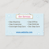 Hunde Wash Pet Daycare Business Card Visitenkarte (Rückseite)