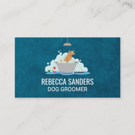 Hunde Wash | Pet Groomer | Tierdienste Visitenkarte (Vorderseite)