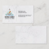 Hunde Wash | Sitzplatz für Haustiere | Marmor Visitenkarte (Vorne/Hinten)