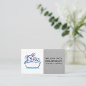 Hunde Wash | Sleek Metallic Terminierungskarte Terminkarte (Stehend Vorderseite)