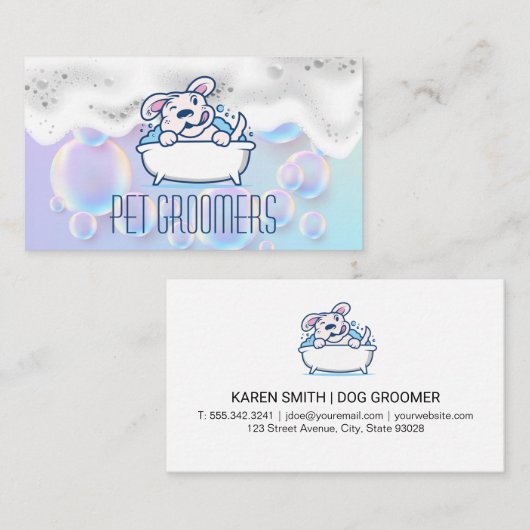 Hunde Wash | Tierdienste | Soap Suds Visitenkarte (Vorne/Hinten)