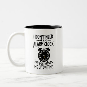 Hunde-Weck-Up-Tasse Zweifarbige Tasse